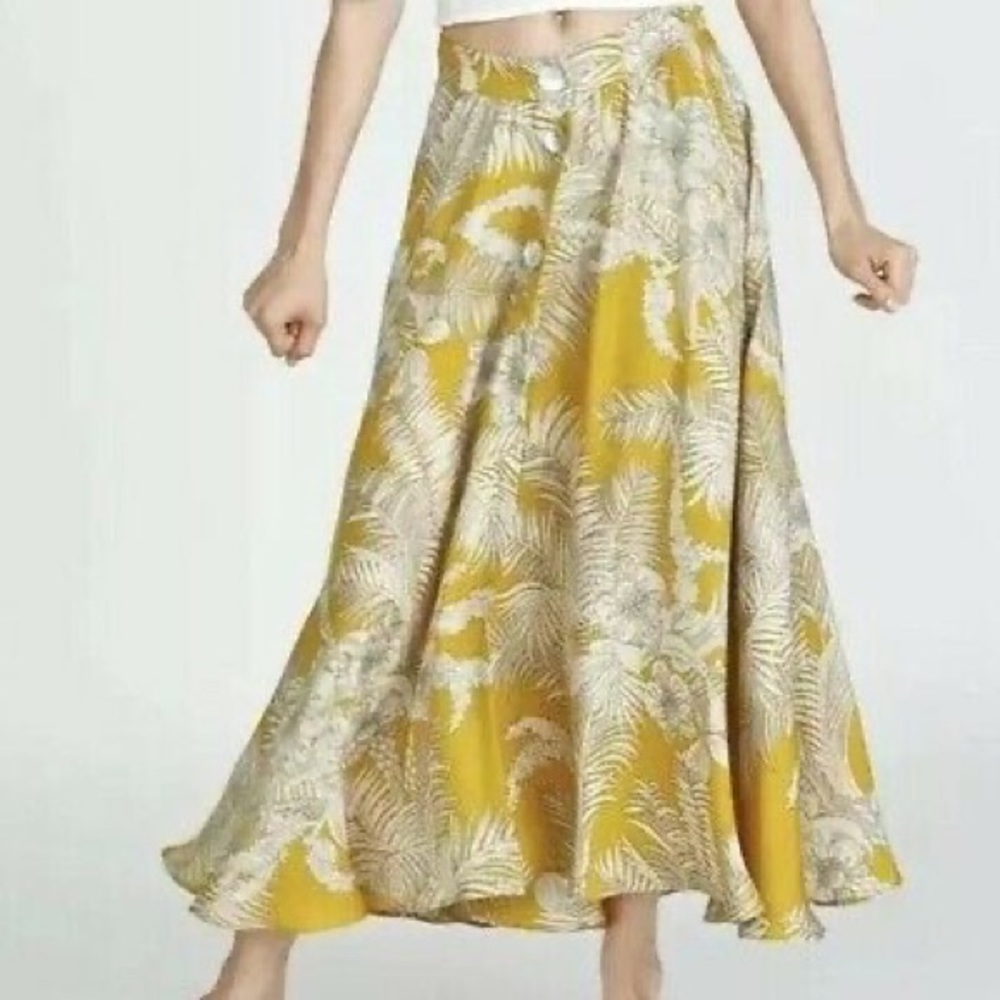 Zara Button down maxi skirt
